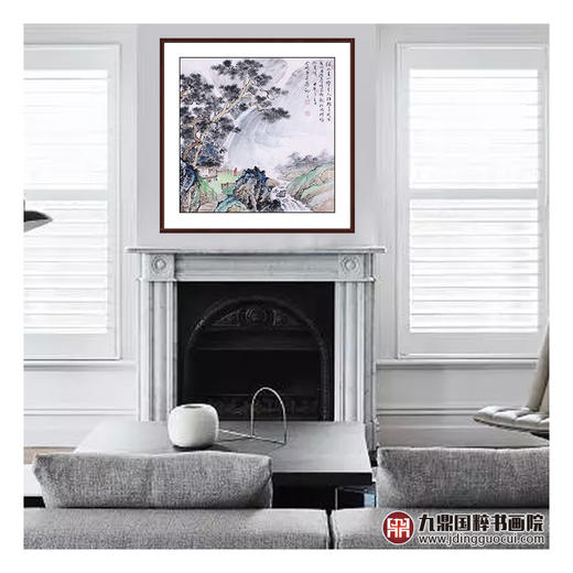高云鹏《山水作品》68*68cm 山水斗方作品 茶室/客厅挂画 商品图2