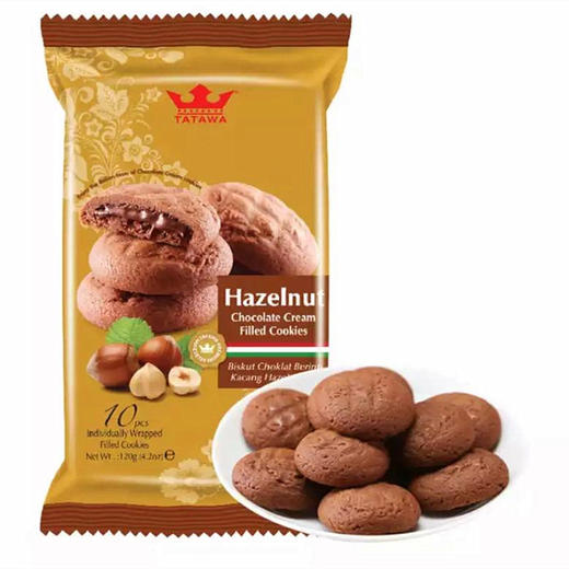 TATAWA榛子巧克力味夹心曲奇120g 商品图0