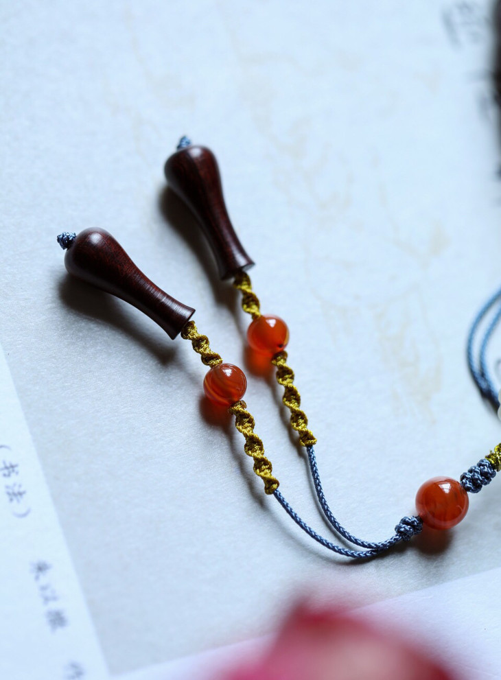 【原创设计】小叶紫檀手链10*11mm压襟 手串y15