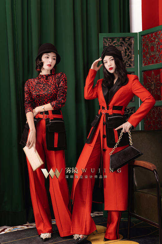 20366 暗夜玫瑰亮面宫格牛津纺大衣 【不配送腰封】 雾境 商品图7