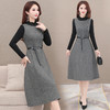 YWE-20ZAE839时尚加厚气质减龄长袖连衣裙女中长款过膝A字裙 商品缩略图2