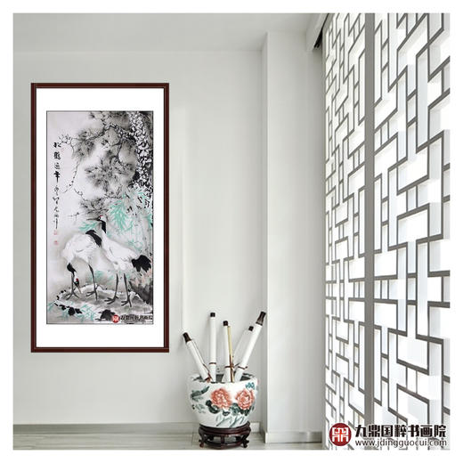 高云鹏《松鹤延年》68*138cm 花鸟竖幅作品 茶室/书房/玄关挂画 商品图2