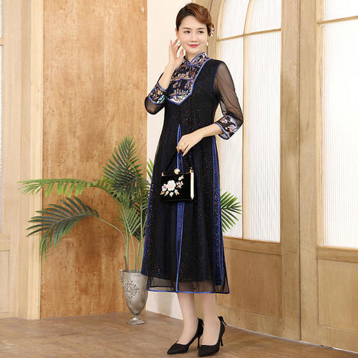 DLQ-A2698新款轻奢名媛气质中国风连衣裙 商品图0