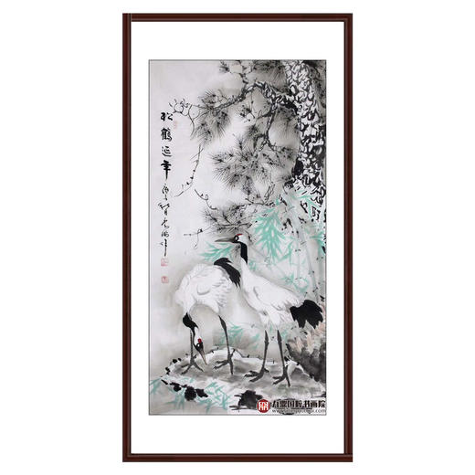 高云鹏《松鹤延年》68*138cm 花鸟竖幅作品 茶室/书房/玄关挂画 商品图0