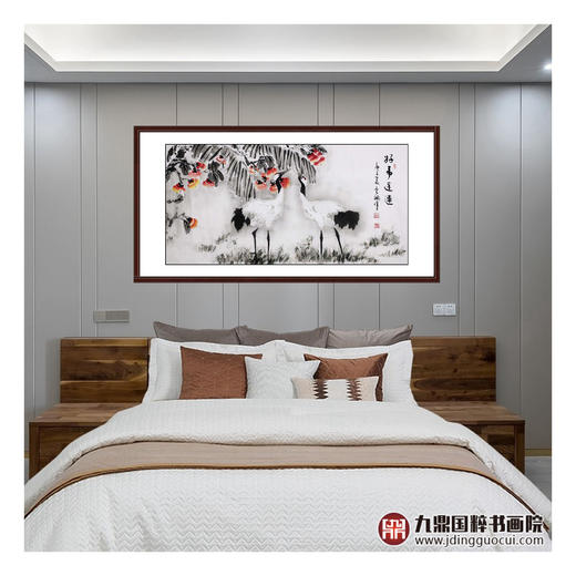 高云鹏《好事连连》68*138cm 花鸟横幅作品 茶室/卧室挂画 商品图3