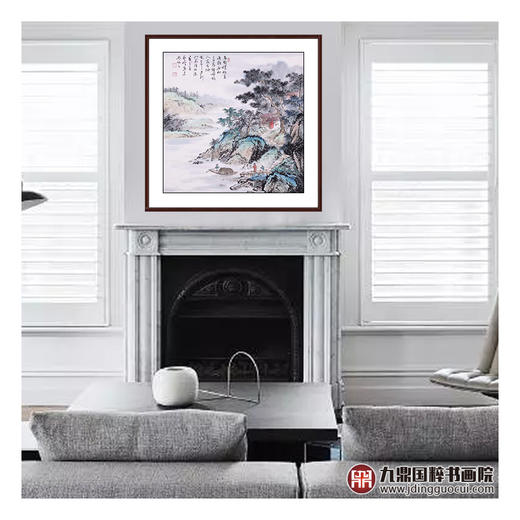 高云鹏《山水作品》68*68cm 山水斗方作品 茶室/客厅挂画 商品图2
