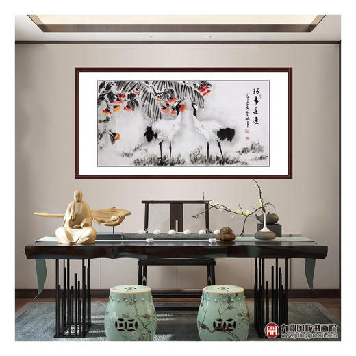 高云鹏《好事连连》68*138cm 花鸟横幅作品 茶室/卧室挂画 商品图2