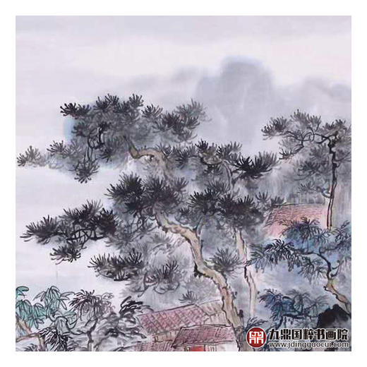 高云鹏《山水作品》68*68cm 山水斗方作品 茶室/客厅挂画 商品图5