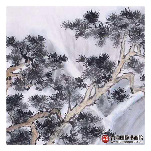 高云鹏《山水作品》68*68cm 山水斗方作品 茶室/客厅挂画 商品图4