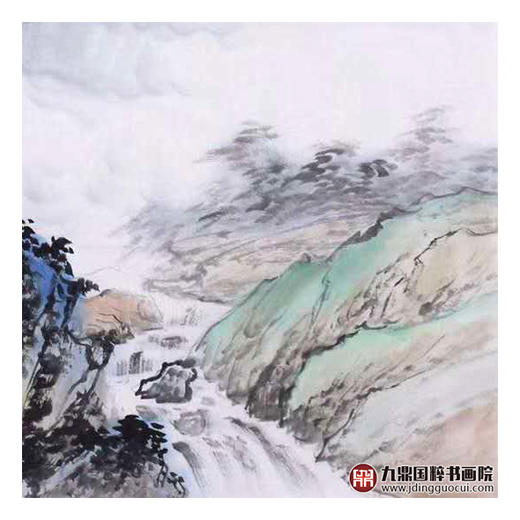 高云鹏《山水作品》68*68cm 山水斗方作品 茶室/客厅挂画 商品图7