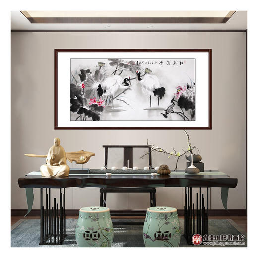 高云鹏《和气满堂》68*138cm 花鸟横幅作品 茶室/卧室挂画 商品图2