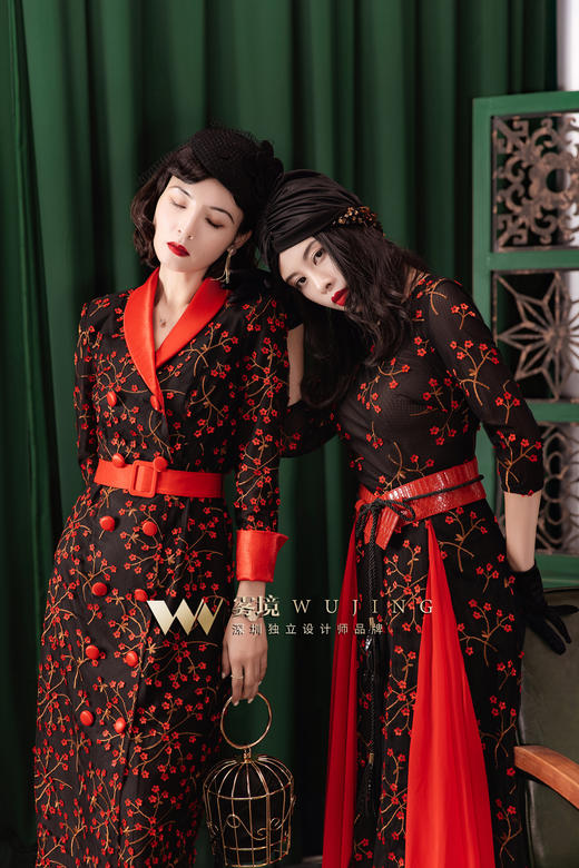 20376 暗夜玫瑰立体刺绣网纱连衣裙 雾境 商品图7