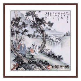 高云鹏《人物作品》68*68cm 人物斗方作品 茶室/客厅挂画