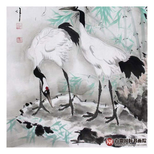 高云鹏《松鹤延年》68*138cm 花鸟竖幅作品 茶室/书房/玄关挂画 商品图5