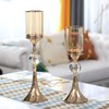 【家居摆件】*欧式金属玻璃浪漫烛台样板间装饰品客厅餐桌奢华家居餐厅美式摆件 商品缩略图1