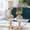 【家居摆件】*欧式金属玻璃浪漫烛台样板间装饰品客厅餐桌奢华家居餐厅美式摆件 商品缩略图2