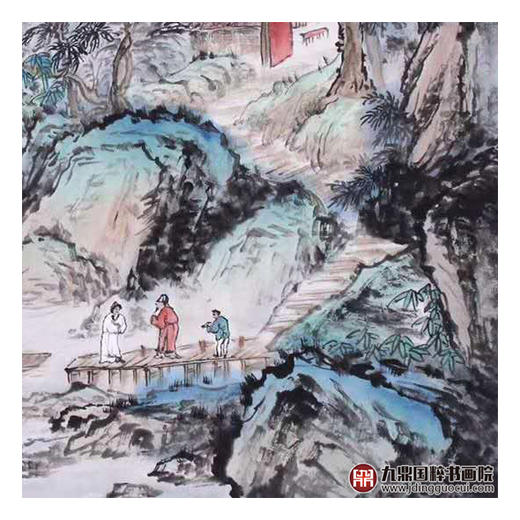 高云鹏《山水作品》68*68cm 山水斗方作品 茶室/客厅挂画 商品图7