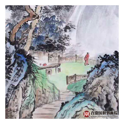 高云鹏《山水作品》68*68cm 山水斗方作品 茶室/客厅挂画 商品图6