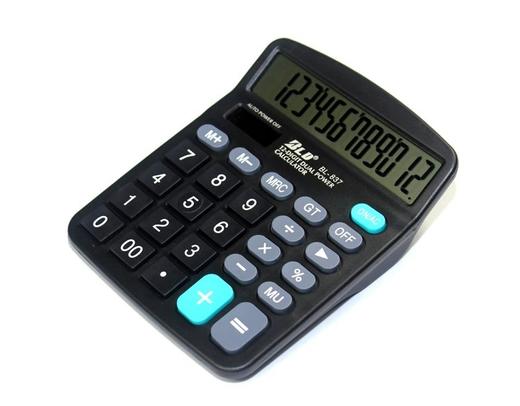 宝利达BL-837计算器12位数显太阳能+一节5号电池 商品图1