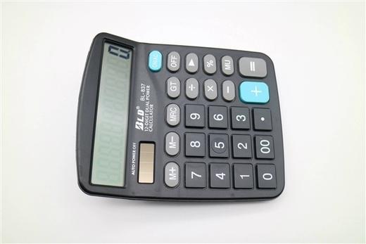 宝利达BL-837计算器12位数显太阳能+一节5号电池 商品图5