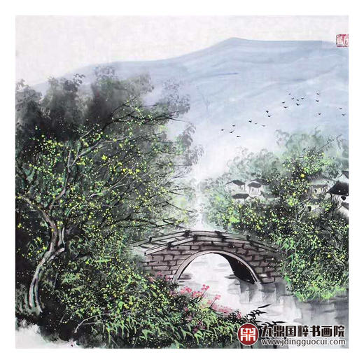 高云鹏《春风不解江南雨》68*178cm 山水横幅作品 茶室/卧室挂画 商品图4