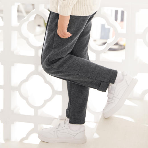 METTE童装女童运动休闲长裤2020秋冬新品中大童加绒保暖针织裤子 商品图2