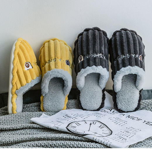 新款棉拖鞋居家保暖防滑耐磨情侣地板拖 商品图0