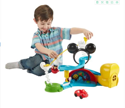 美国费雪迪士尼米奇妙妙屋滑滑梯拼装儿童过家家情景玩具套装包邮 商品图0