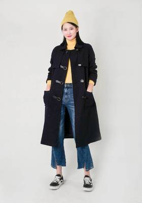 翻领学院风风衣