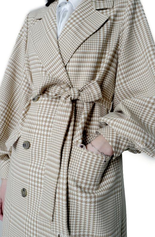 灯笼袖双排扣风衣（附腰带） 商品图3