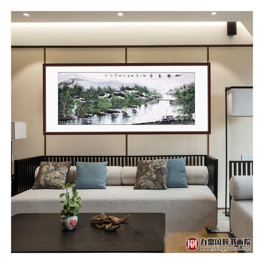 高云鹏《江南春色》68*178cm 山水横幅作品 茶室/卧室挂画 商品图2