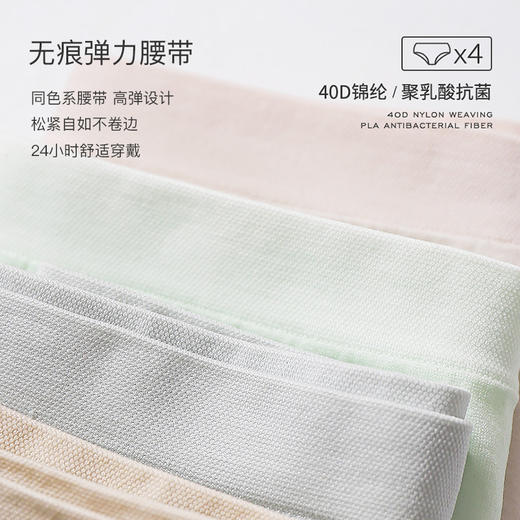 C+乳酸抗菌内裤，裸氨织造，植物印染，抑菌纤维，裸感体验 商品图0