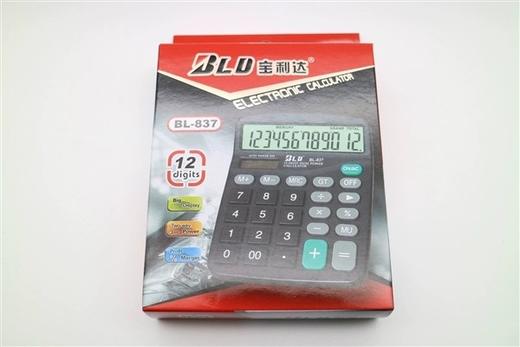 宝利达BL-837计算器12位数显太阳能+一节5号电池 商品图4