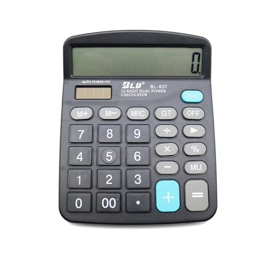 宝利达BL-837计算器12位数显太阳能+一节5号电池 商品图7