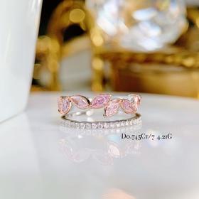 「露」0.745克拉粉钻戒指