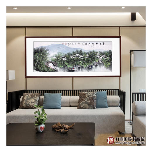 高云鹏《春风不解江南雨》68*178cm 山水横幅作品 茶室/卧室挂画 商品图2