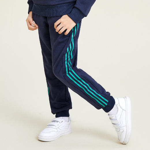 METTE童装男童加绒偏厚保暖针织裤时尚条纹装饰休闲运动长裤子 商品图1