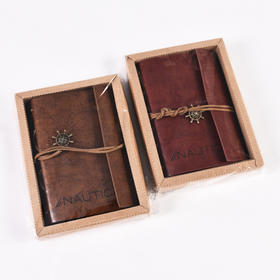 帆船 PU仿皮笔记本带扣绳记事本盒装 NT-1888