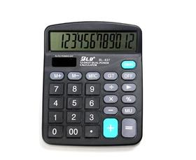 宝利达BL-837计算器12位数显太阳能+一节5号电池