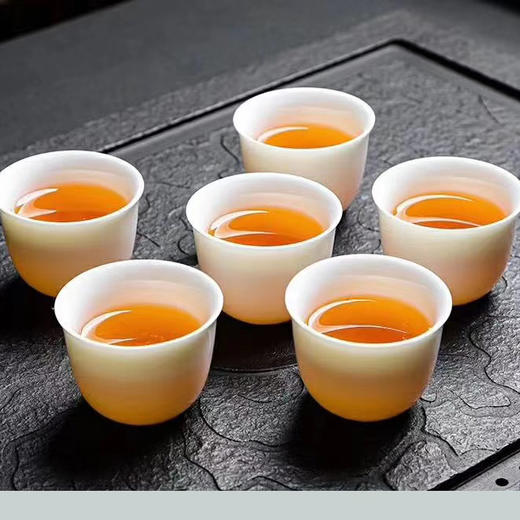 亮光11头茶具茶杯（咖色皮箱）功夫茶具羊脂玉瓷高档礼盒套装 茶具 茶道 商品图2