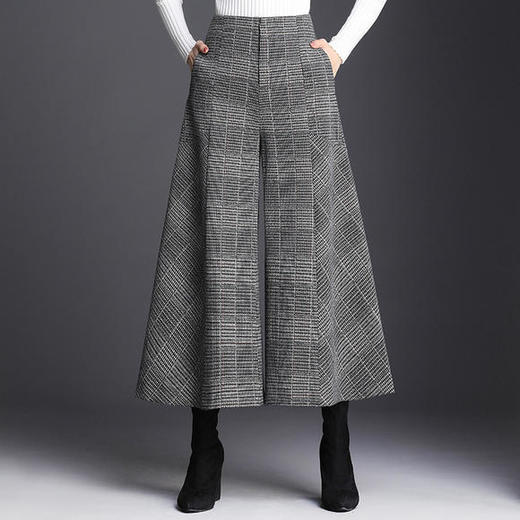 AL60101新款秋冬九分大脚裤宽腿甩腿裙裤 商品图2