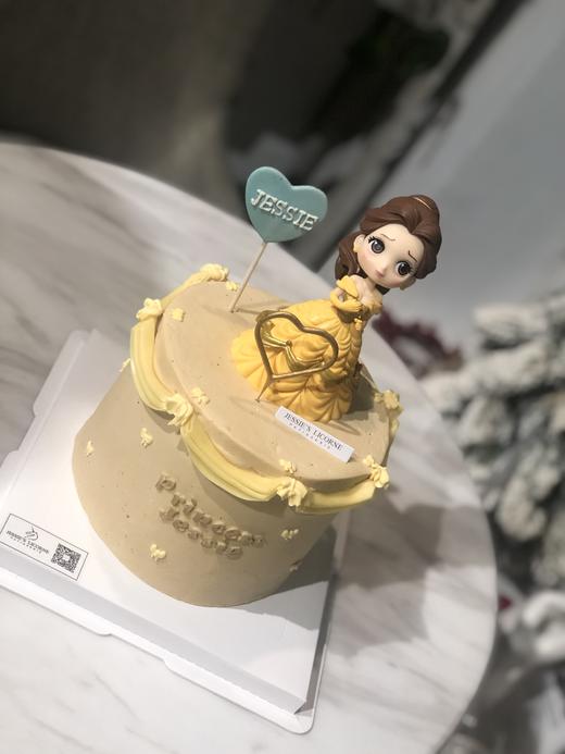贝尔公主伯爵茶戚风奶油翻糖加高蛋糕 商品图1