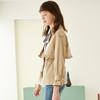 欧芮儿春新款卡其色风衣女复古时尚短款外套女修身显瘦 商品缩略图2