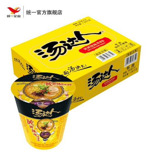 统一汤达人酸酸辣辣豚骨面90克/盒12盒/箱 商品图1