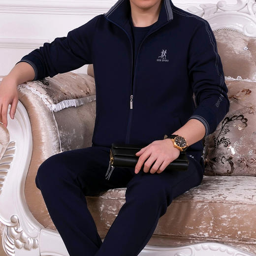 SP-10182YUO男外套爸爸装休闲运动套装 商品图3