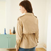 欧芮儿春新款卡其色风衣女复古时尚短款外套女修身显瘦 商品缩略图1
