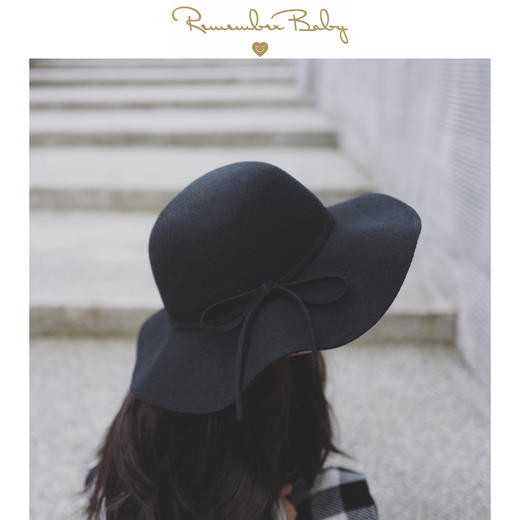 现货 / MY PARIS | 法式浪漫秋冬呢帽 永恒经典深黑色 商品图0