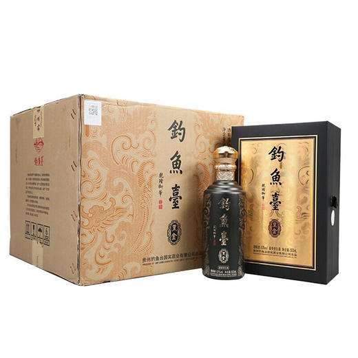 【推荐】钓鱼台黑金酒 酱香型白酒 53度 整箱装 500ml*6瓶 商品图1