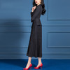 SSGS-S667秋装收腰显瘦高端大气黑色百褶裙摆拼接外套 商品缩略图0