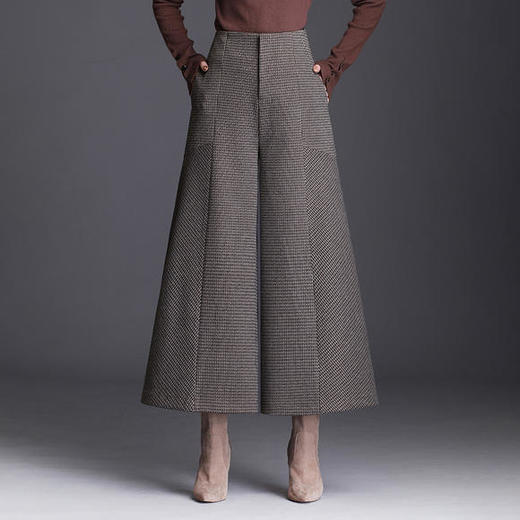 AL60101新款秋冬九分大脚裤宽腿甩腿裙裤 商品图4